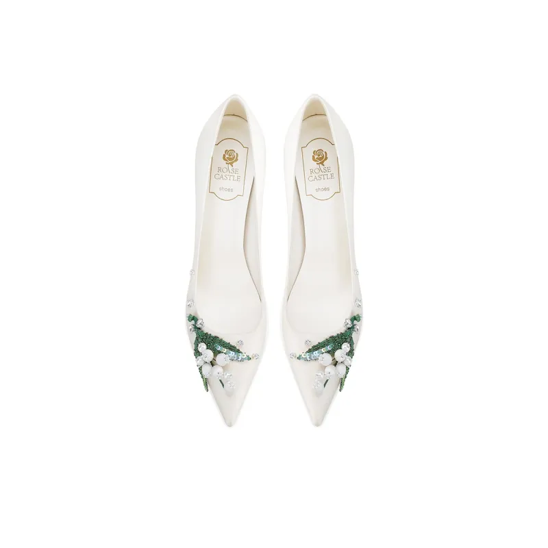 ROSE CASTLE High Heels Women's White-1