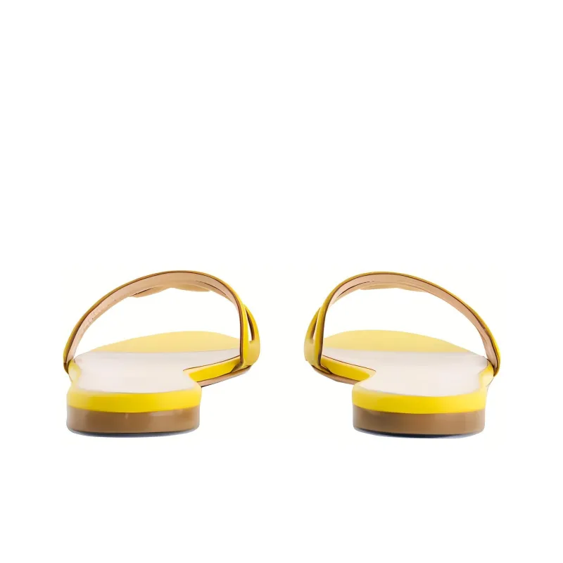 GIAMBATTISTA VALLI Slide Slippers Women's Yellow-3