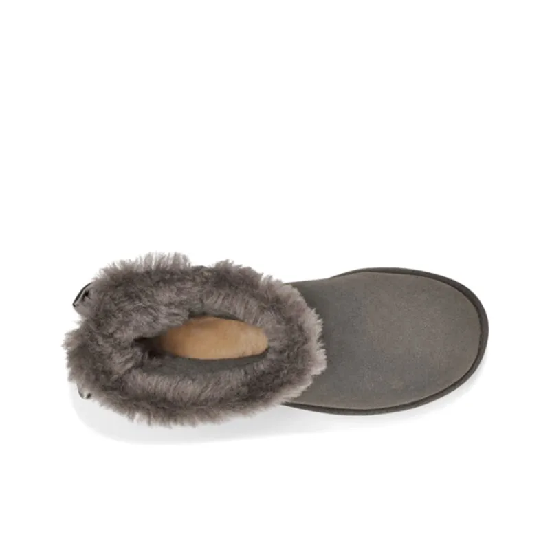 UGG Mini Bailey Bow Glimmer Charcoal Women's-3