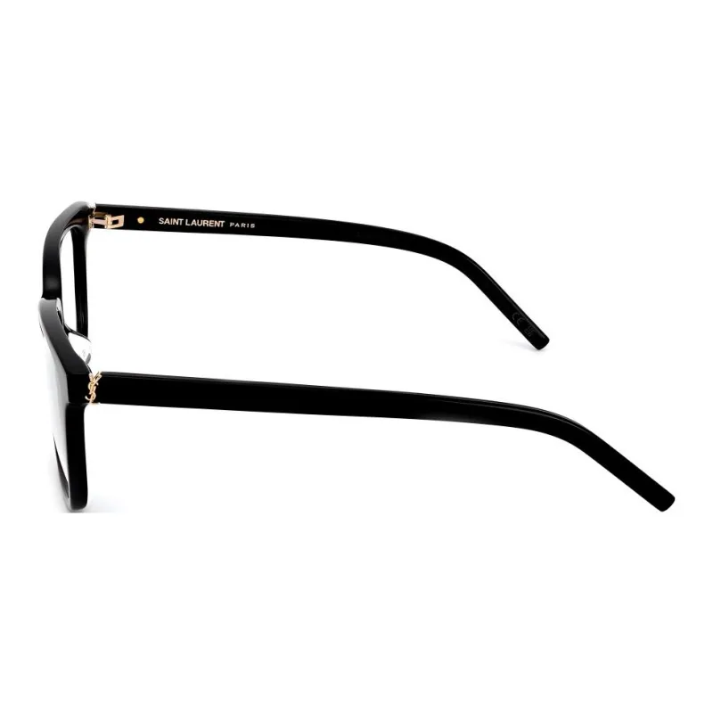 SAINT LAURENT Plate Frame Square Eyeglass Frames Women's Black-2