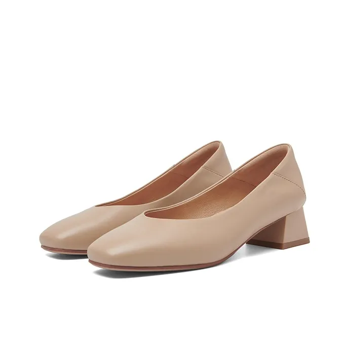 PT'SON Chunky Heel High Heels 4cm Women's-20