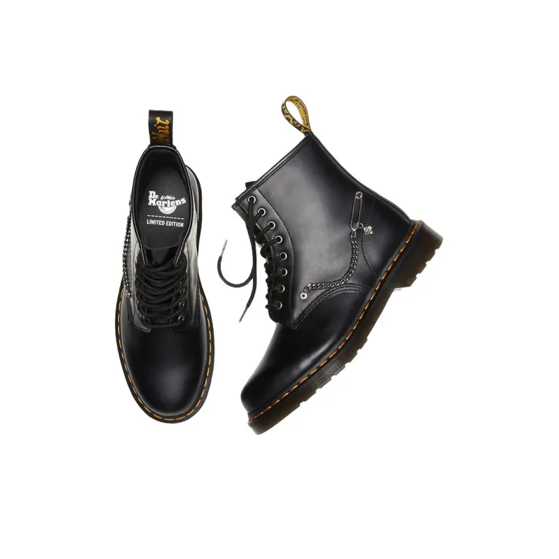 Dr.Martens 1460 Swarovski Leather Lace Up Boots 'Black' Women's-3