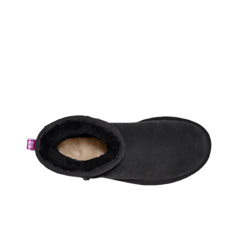 UGG Classic Mini Ii Graphic Logo High Top Fleece Lined Black Women's-4