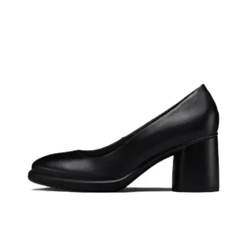 Ecco Chunky Heel High Heels 7cm Women's Black