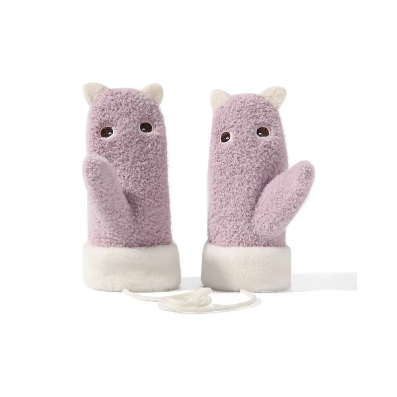 YUZHAOLIN Fuzz Knit Gloves Women's-6