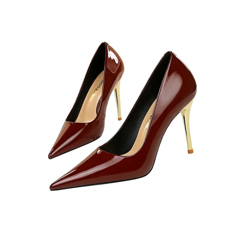 QITUMAUL Slim Heel High Heels Women's-11