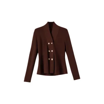 Late White Knitwear Women's Coffee Brown
