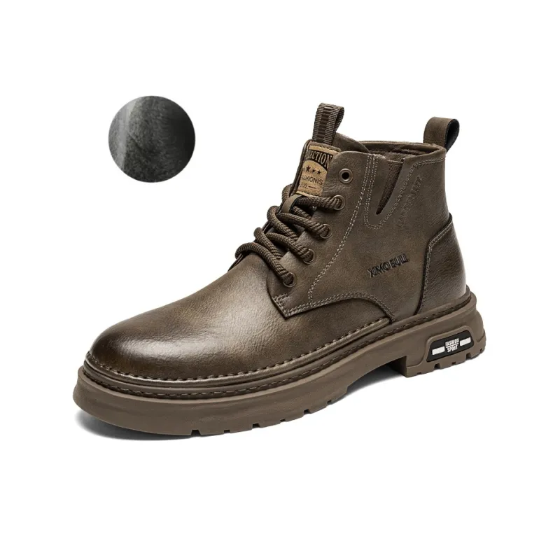 XIMO BULL Martin Boots Men Black/Brown-17
