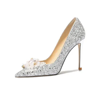 Lily Wei Romantic Galaxy Slim Heel High Heels 10cm Women's Silver