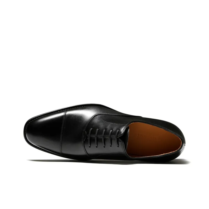TRUFFAUT Vintage Polished High Quality Oxford Shoes Dress Shoes Men's Black-3