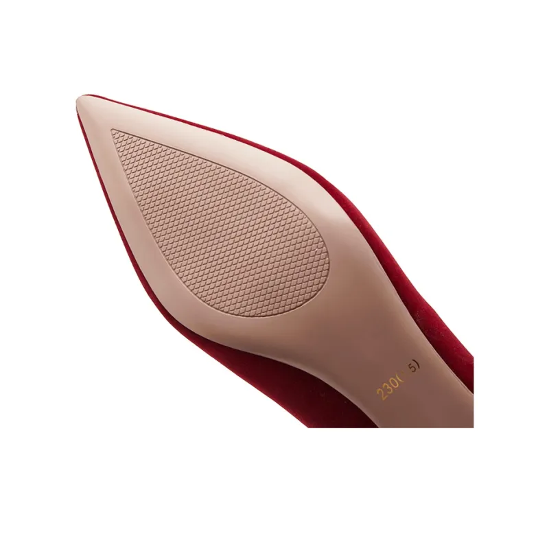 SANTA BARBARA POLO & RACQUET CLUB Chunky Heel High Heels 3cm Women's Red-5