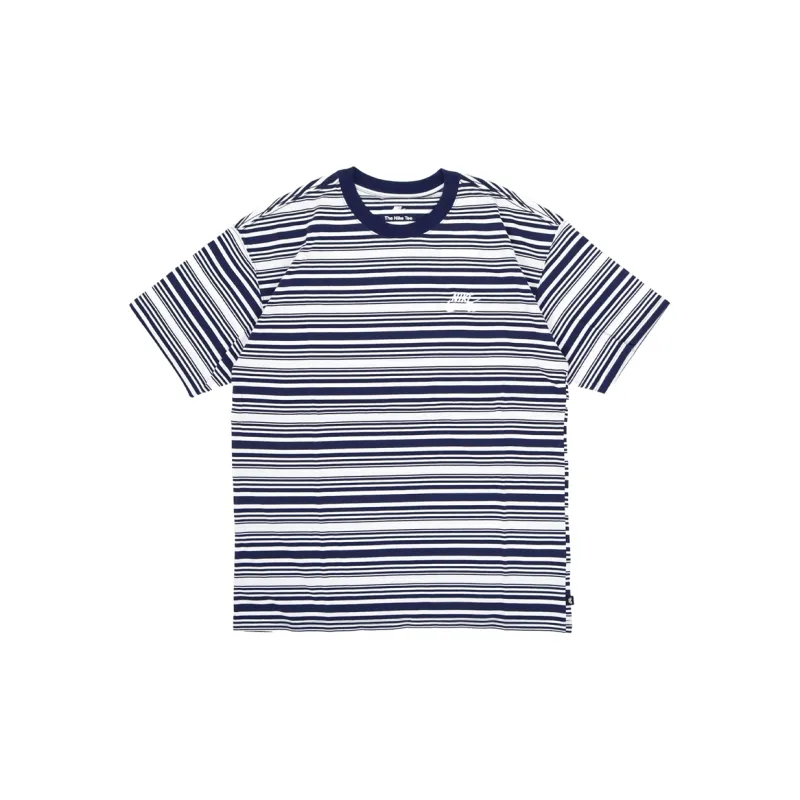 Nike T Shirts Men White Blue-2