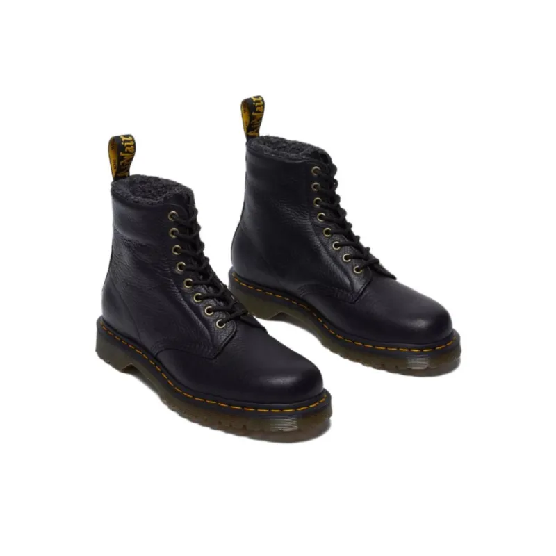 Dr. Martens 1460 Faux Fur Lined Boot Black-2