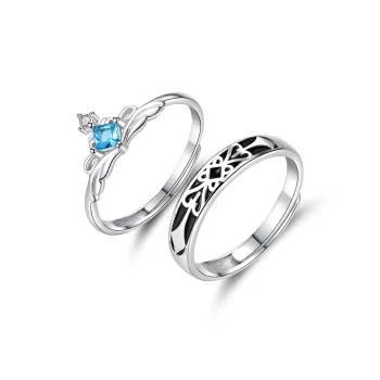 Sanpowa 925 Sterling Silver Rings Unisex