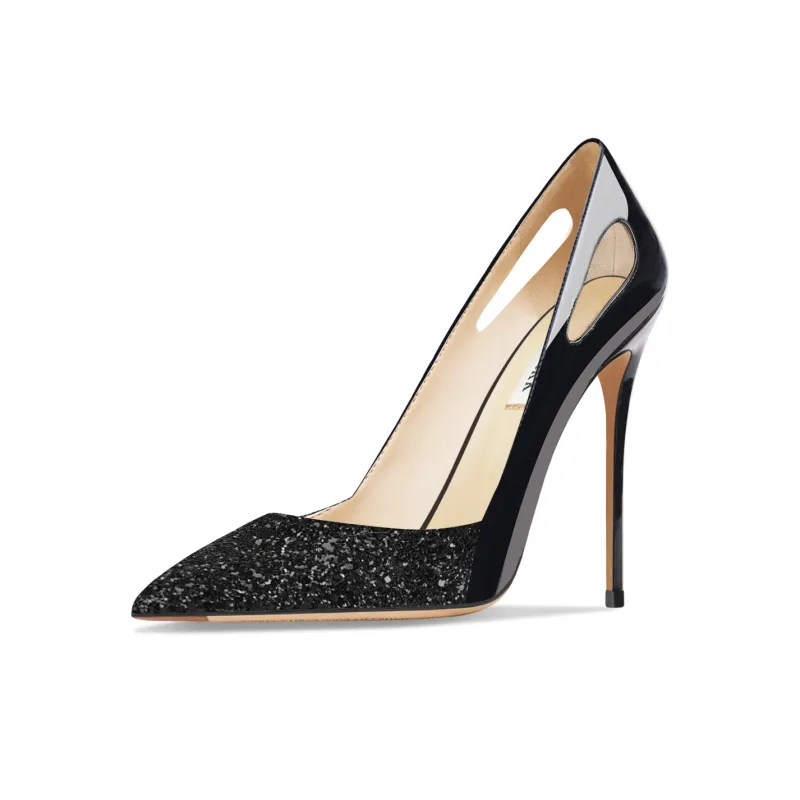 Suyymakk Slim Heel High Heels Women's Black-1