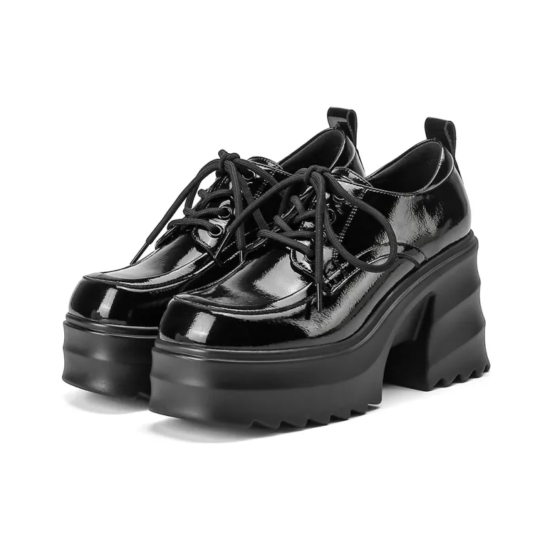 VEDULLAR Chunky Heel High Heels 9.5cm Women's-6