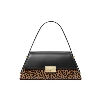 MICHAEL KORS Ludlow Medium Leather And Cheetah Print Calf Hair Shoulder Bag