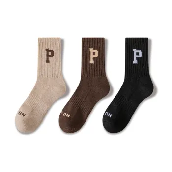 JIAZINI Mid Calf Socks Men's 3 Pack