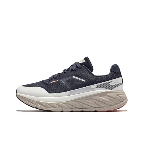 Erke Cushioned Wear Resistant Lightweight Low Top Casual Running Shoes Men's Blue White