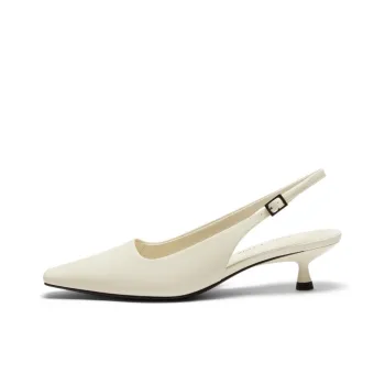 CHARLES&KEITH ITZY In The Same Series High Heels Women's Chalk White/Yellow/Black