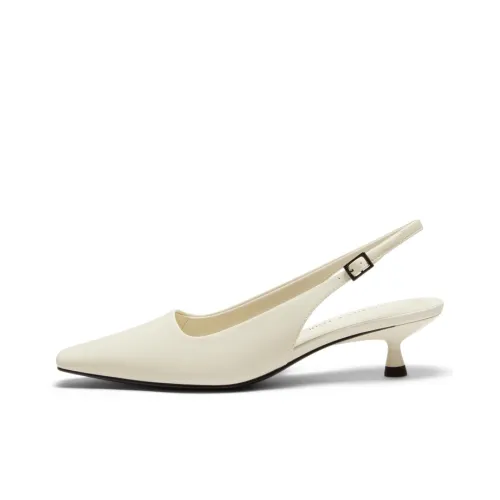 CHARLES&KEITH ITZY In The Same Series High Heels Women's Chalk White/Yellow/Black