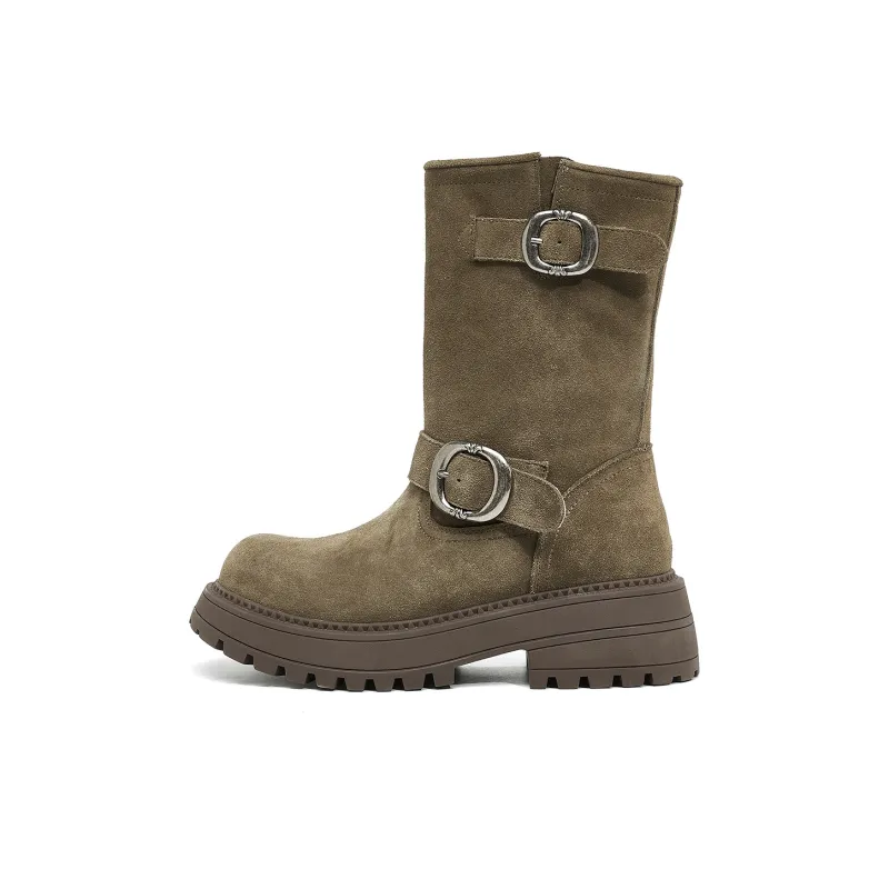 OULISASI Ankle Boots Women's Ecru/Khaki/Umber/Purple/Mocha-20