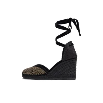 Castañer Chiara Wedge Heel High Heels 7cm Women's Black