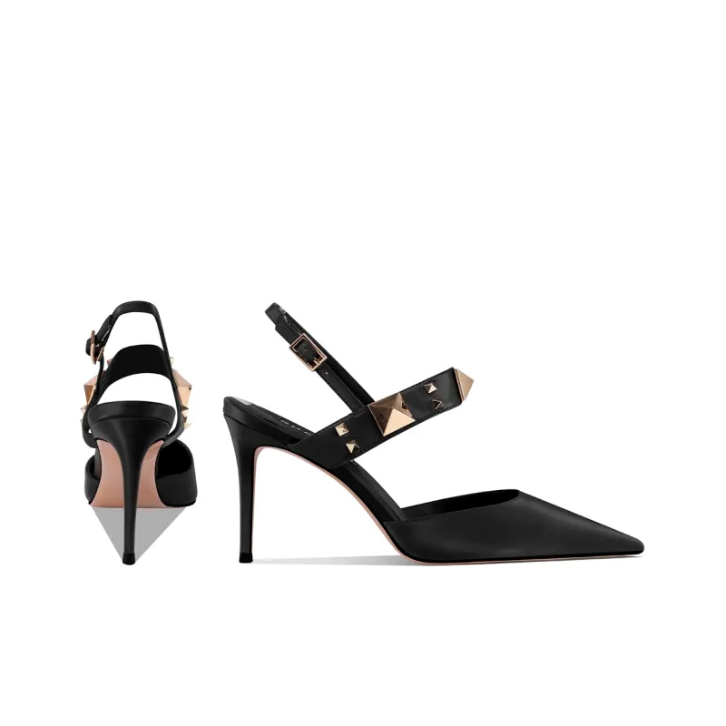 Shesrim Slim Heel High Heels 8.5cm Women's Black-3