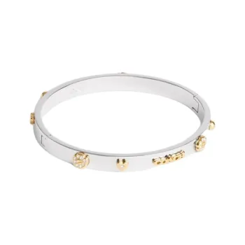 COACH Copper, Faux Crystal Bangles Unisex Silver