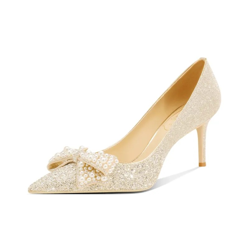 ROSE CASTLE High Heels Women's Gold-1