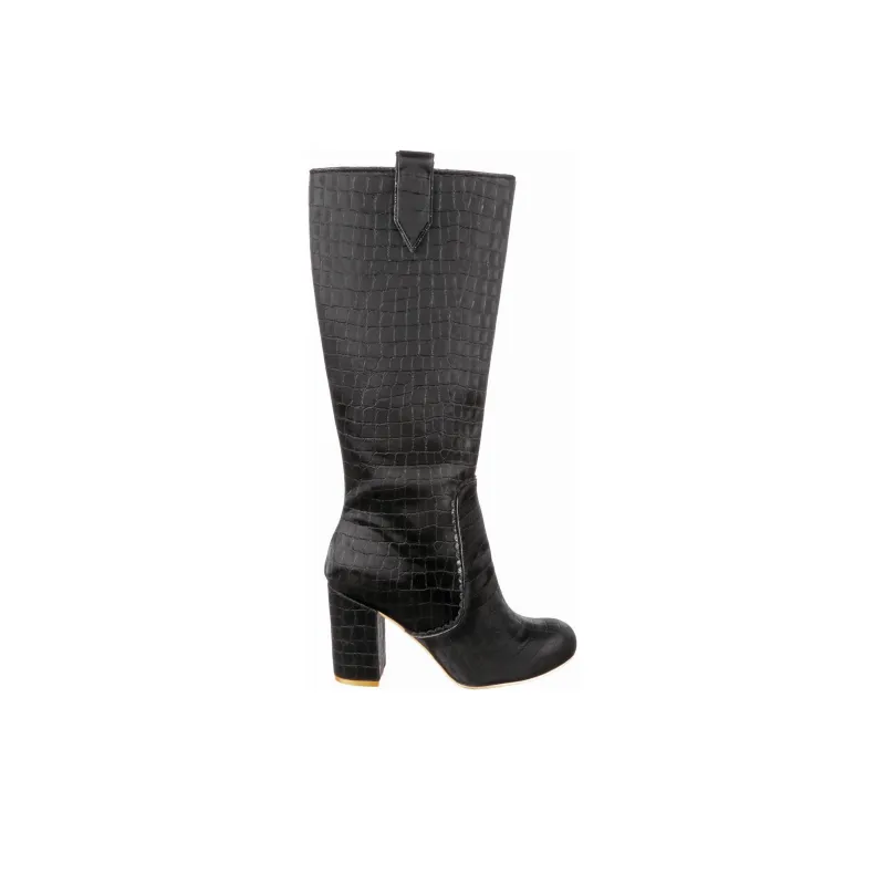 IRREGULAR CHOICE Dawning Song Knee-high Boots 9cm Women's Black-2