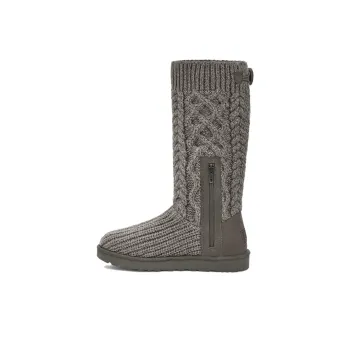 UGG Classic Cardi Cabled Knit Boot Grey Women's
