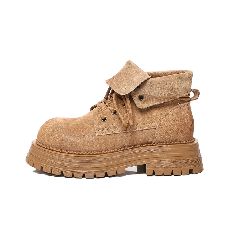 POOQ Short Martin Boot 5CM Women's-4