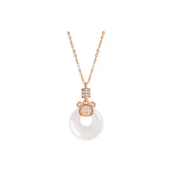 Strange Snow Chalcedony Necklaces Unisex