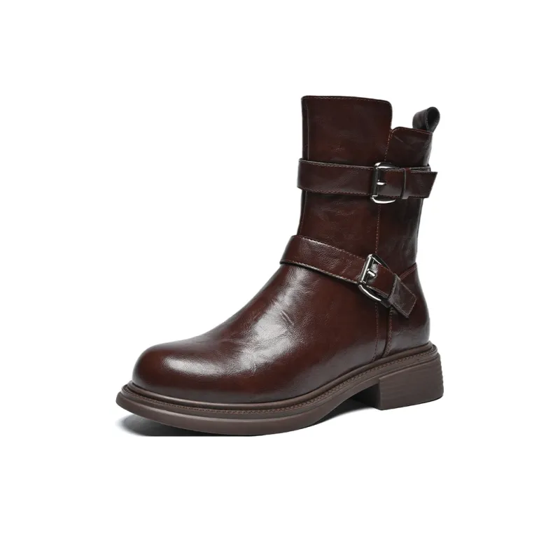 ZHR Ankle Boots Women's Black/Brown-7