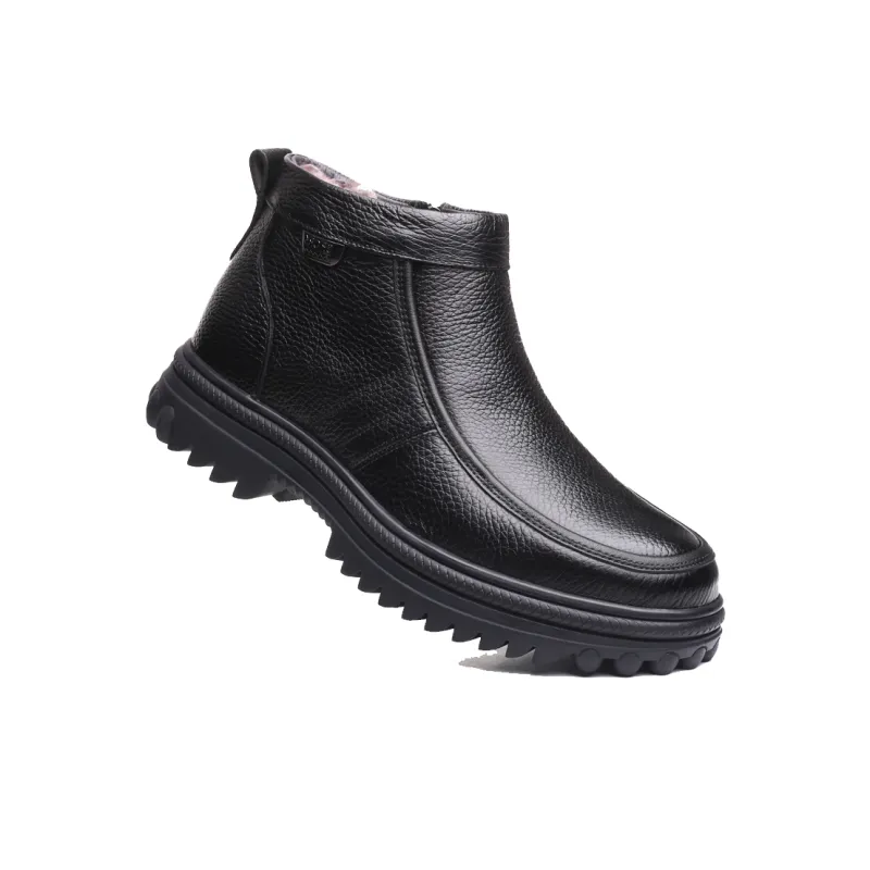 Van Can Be 8 ° Degrees Warm Wear Resistant Slip Resistant Short Snow Boots Men's Black-1