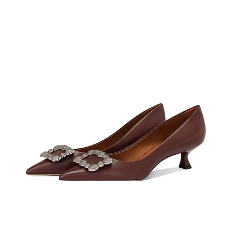 JESSICA SOPHIA Slim Heel High Heels 4cm Women's Burgundy-2