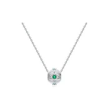 OUBI.YABI 925 Sterling Silver With White Gold Plating Zircon Necklaces Women's
