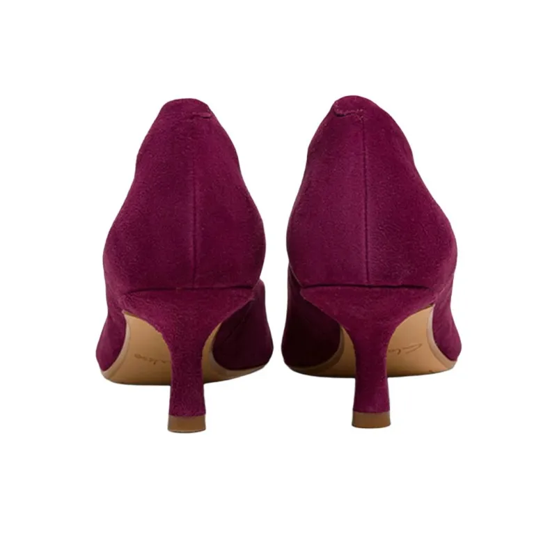 Clarks Slim Heel High Heels 5.5cm Women's Burgundy-3