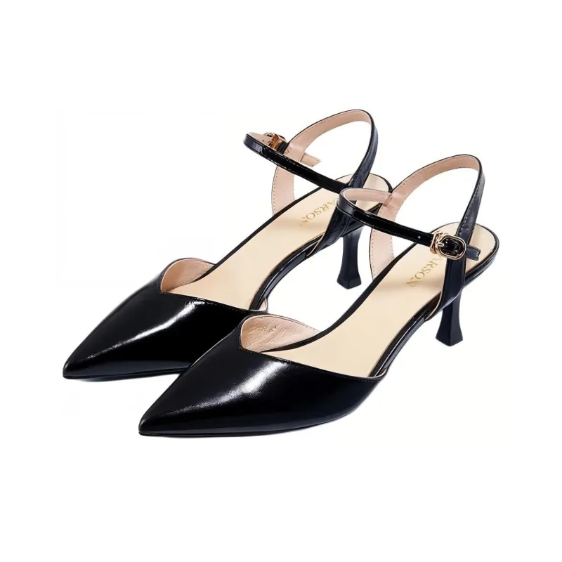 HARSON Slim Heel High Heels 6.5cm Women's Black-3