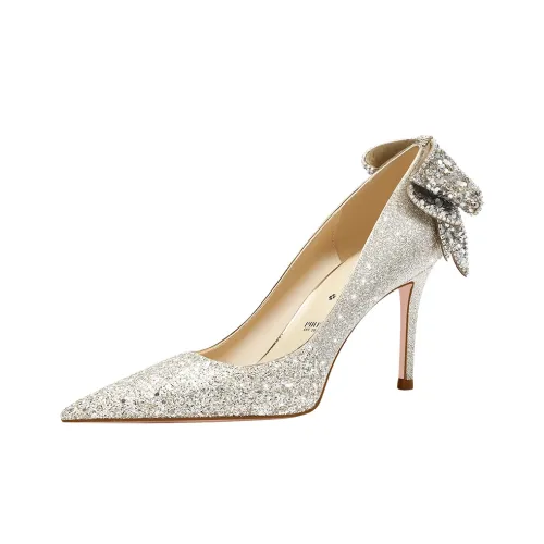 Ruby L Slim Heel High Heels 8.5cm Women's Light Gold