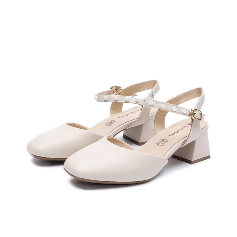 Spider King Block Heel High Heels 4cm Women's-4