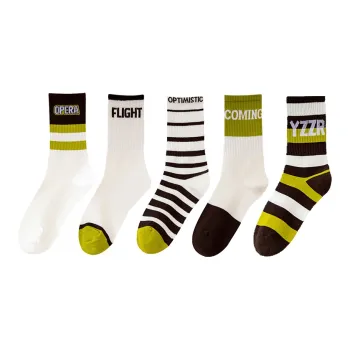 YOOKA Mid Calf Socks Women's 5 Pack All Color