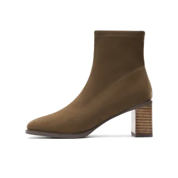 HARSON Ankle Boots Women's Khaki/Black