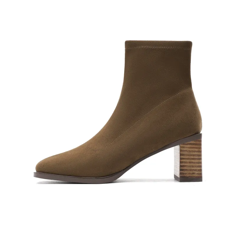 HARSON Ankle Boots Women's Khaki/Black-0