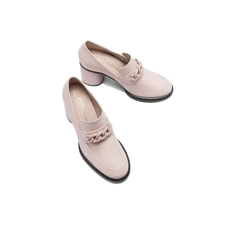 Ecco Chunky Heel High Heels 7.5cm Women's Pink-2