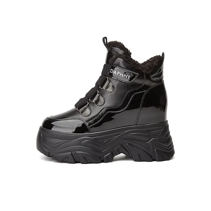 DAPHNE Ankle Boots Women's High Top Gold/Black-0