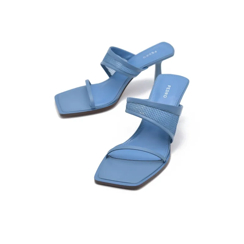 PEDRO Slim Heel High Heels 7.5cm Women's Blue-2