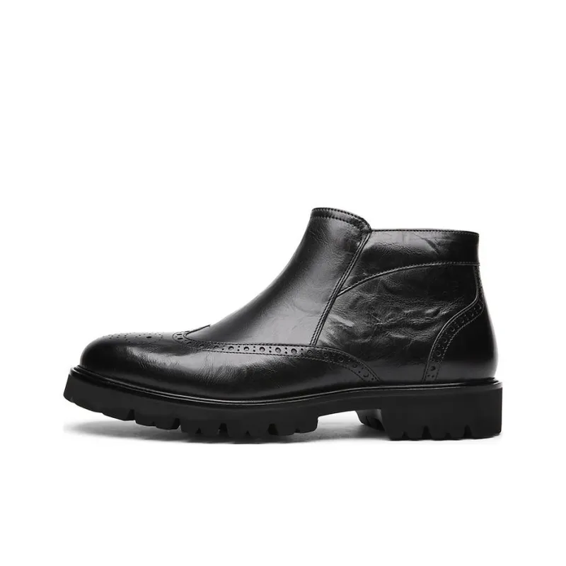 CROWN Ankle Boots Men Black-4