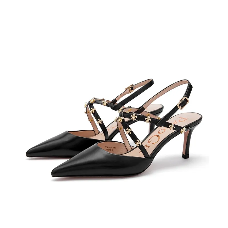 PACO GIL High Heels Women's Low-Top Black-2